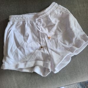 White jogger shorts XS